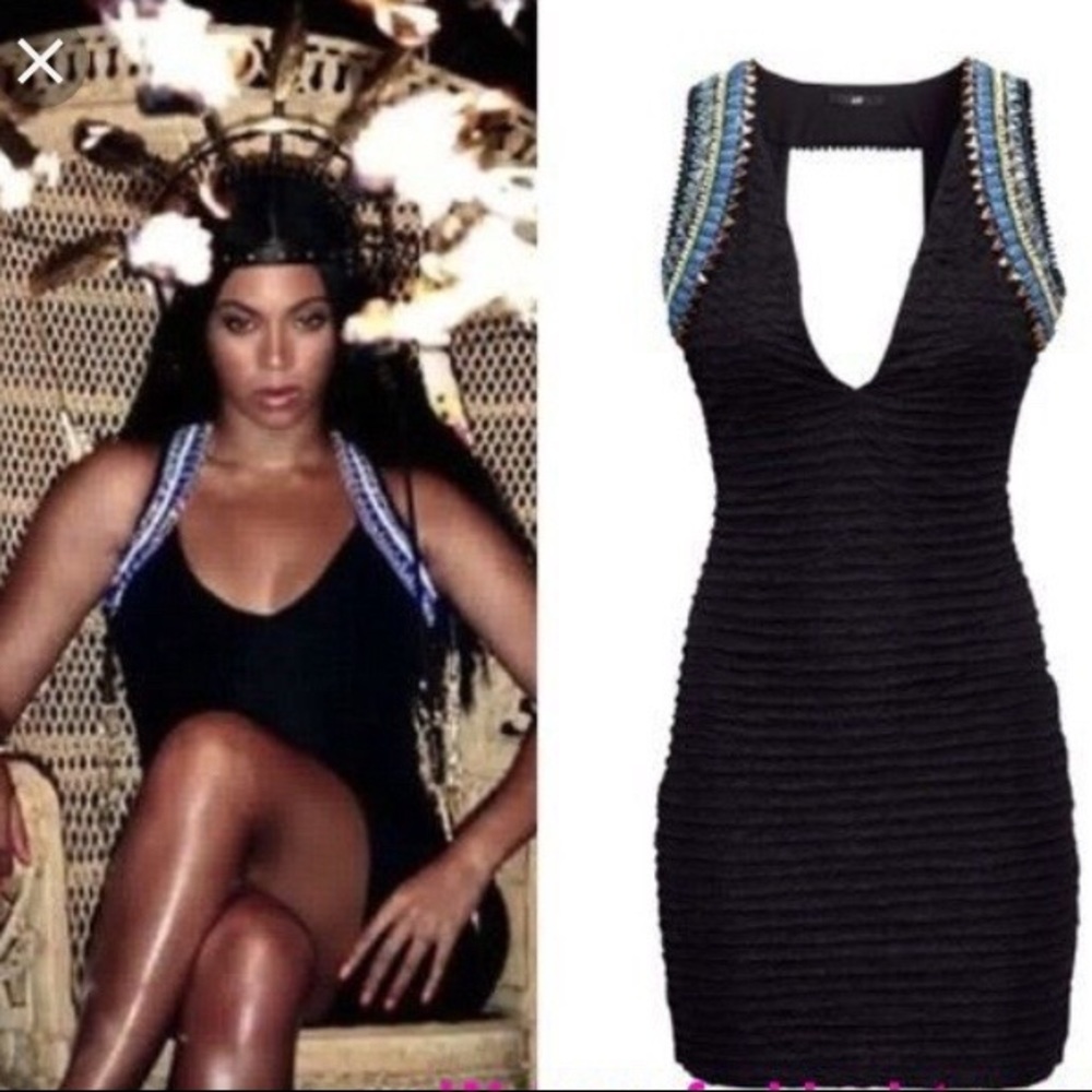 H&M Beyoncé collection body con gladiator dress size large